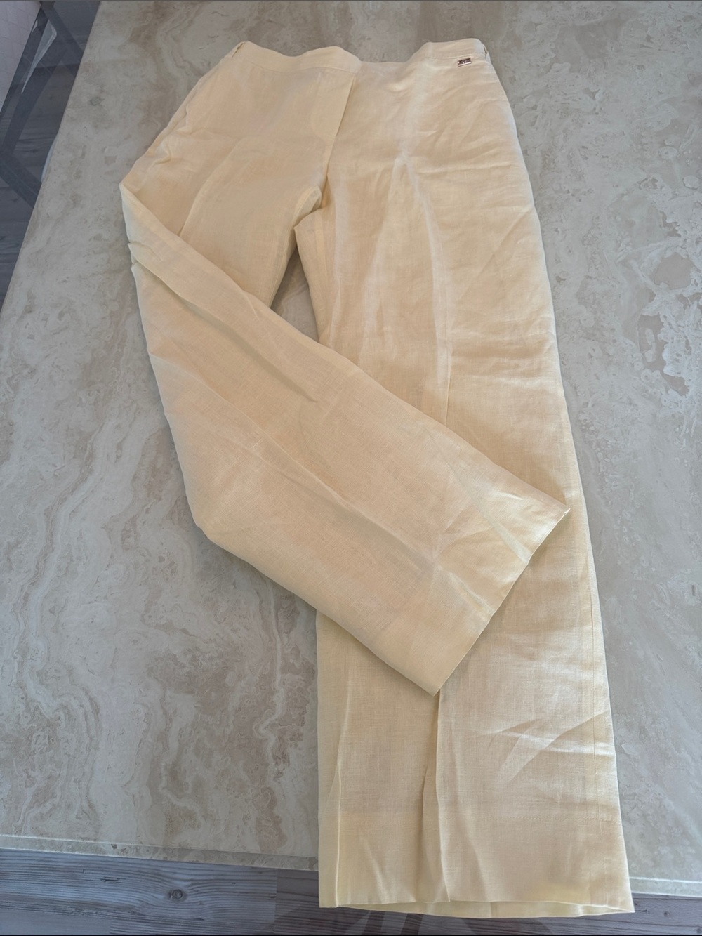 Women’s Lightweight light yellow Linen Pants